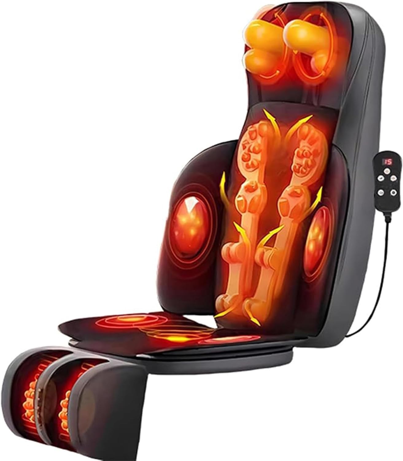 Full Body Massage Cushion Heat Kneading Seat Pad Foot Leg Back Massager