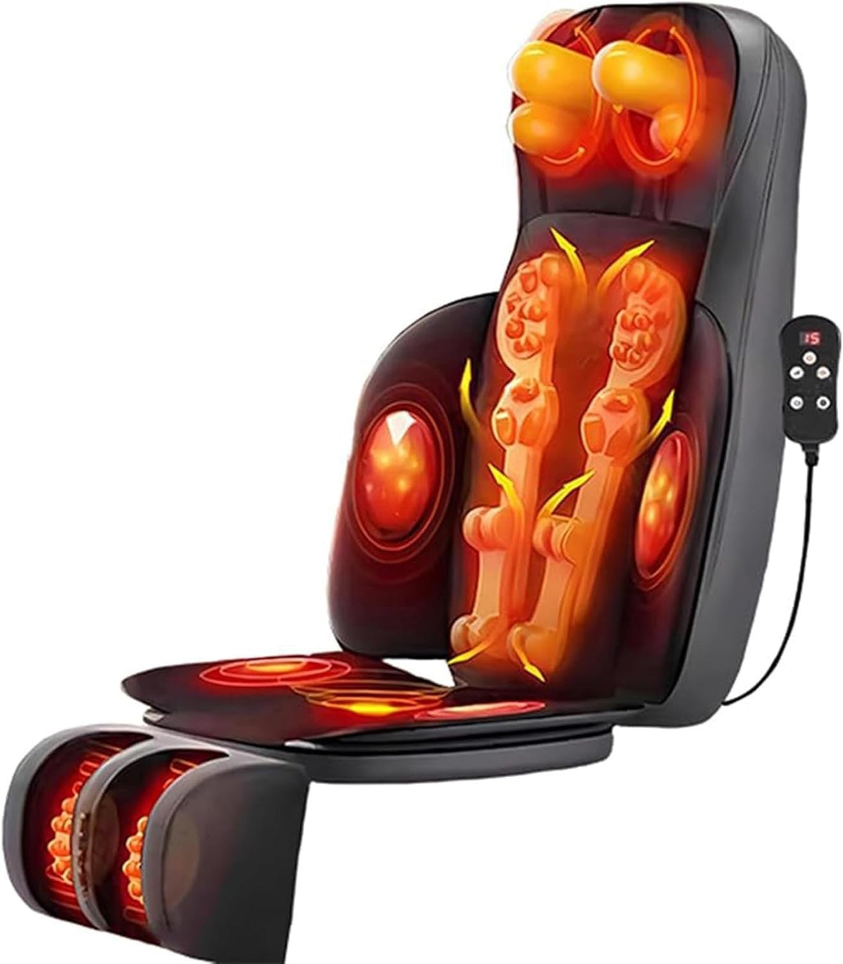 Full Body Massage Cushion Heat Kneading Seat Pad Foot Leg Back Massager