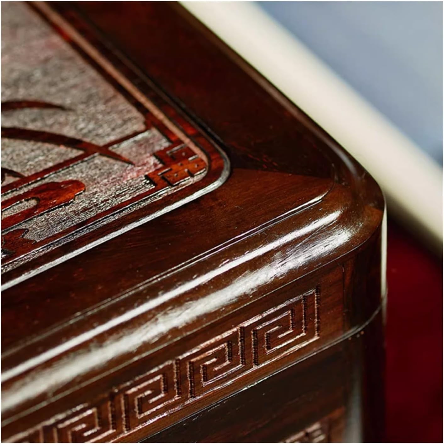 Lockable Solid Wood Jewelry Box Chinese Style Organizer Storage Case