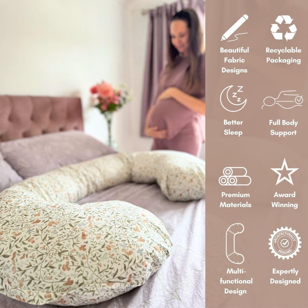 U Shape Pregnancy Pillow Full Body Support for Sleep Nursing & Maternity