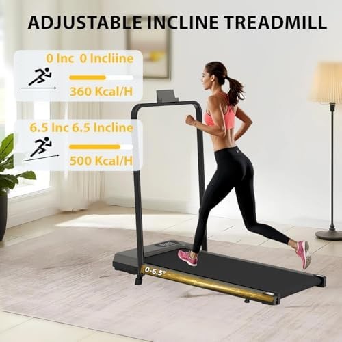 Portable Under Desk Treadmill 4% Incline 2.5HP Quiet Home Office Pad