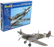 Unpainted 1:72 Scale Spitfire Mk.V Model Kit - 39 Pieces, 14cm Wingspan