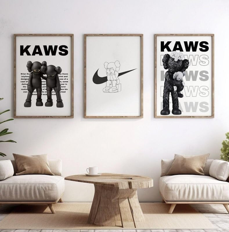 Hypebeast Modern Wall Art Set 3 Black White Posters A3 29.7x42cm