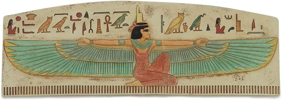 Egyptian Winged Isis Wall Plaque Large Relief Decor