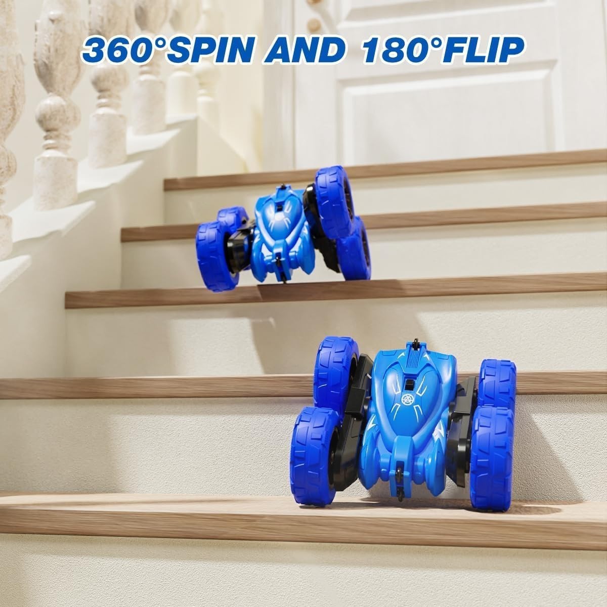 4WD RC Stunt Car 360° Flip Spin LED USB Direct Charge Remote Toy Kids 3-12