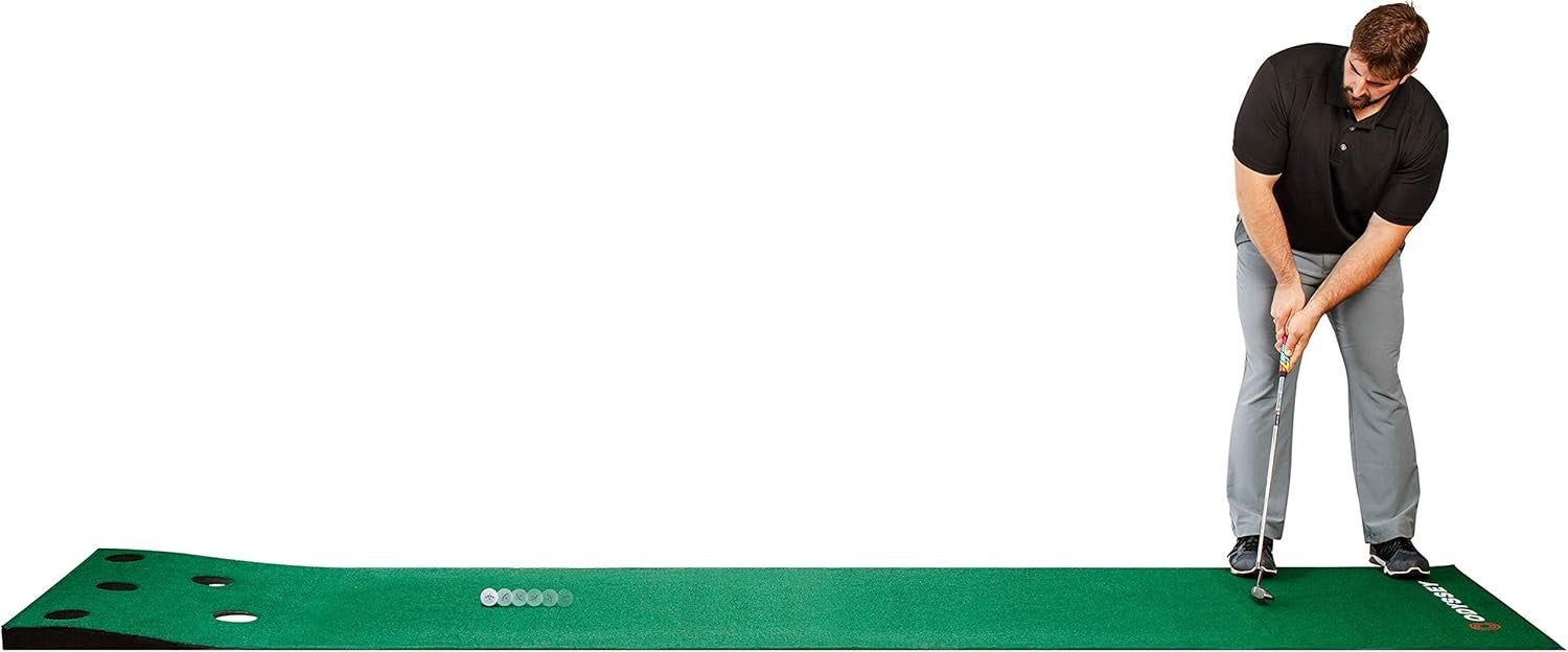 12ft Golf Putting Mat Indoor Practice Green Auto Ball Return Training Aid