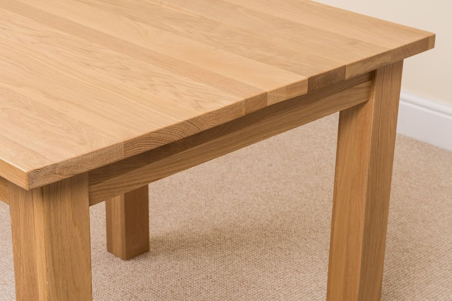 90x90cm Oak Dining Table Set 4 Chairs Brown Ladder Back Solid Wood