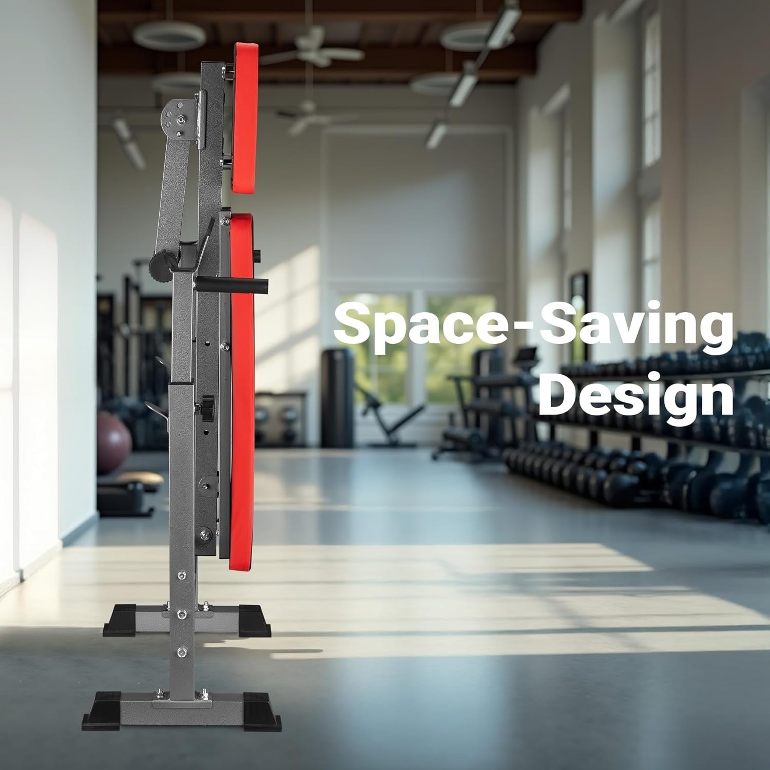 Foldable Adjustable Weight Bench With Barbell Rack 230kg Home Gym