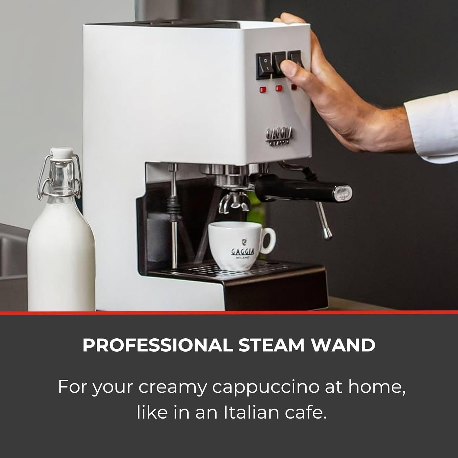 Pro Manual Espresso Machine | Brass Boiler | 2.1L Tank | Steam Milk Wand | 1200W