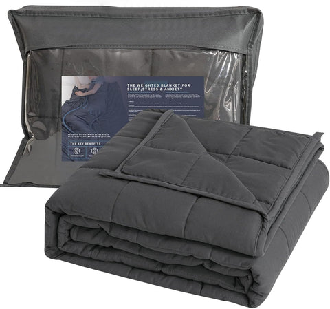 Weighted Blanket for Adults - Grey - 8kg 150x200cm - Sleep & Stress Relief