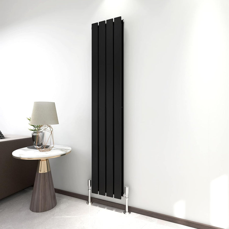 Horizontal & Vertical Designer Flat Panel Radiator 1600mm Double Black