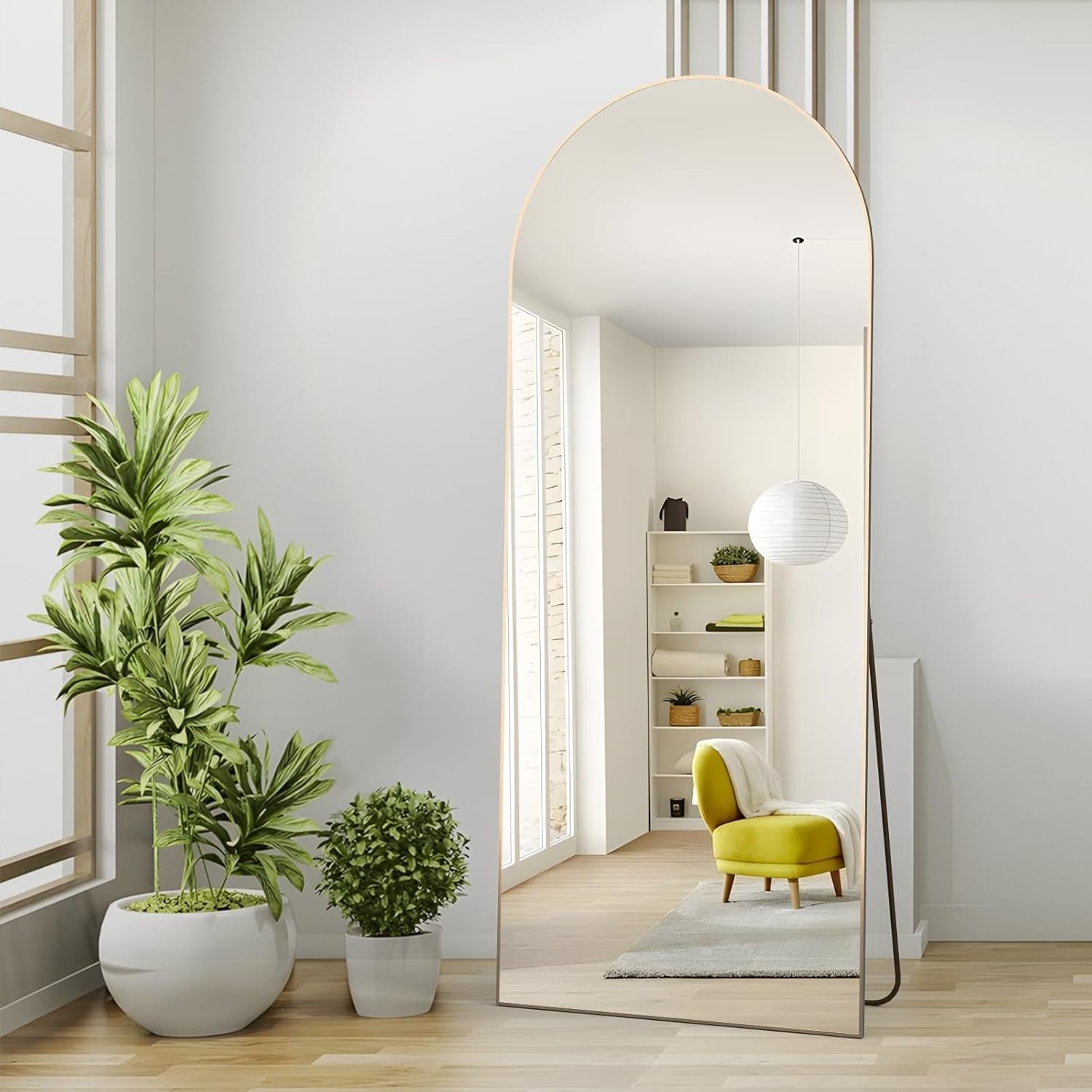 Gold Arch Full Length Mirror 165x60cm Floor Standing Wall Leaning