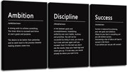 Motivational Canvas Wall Art 3 Panel 16x24