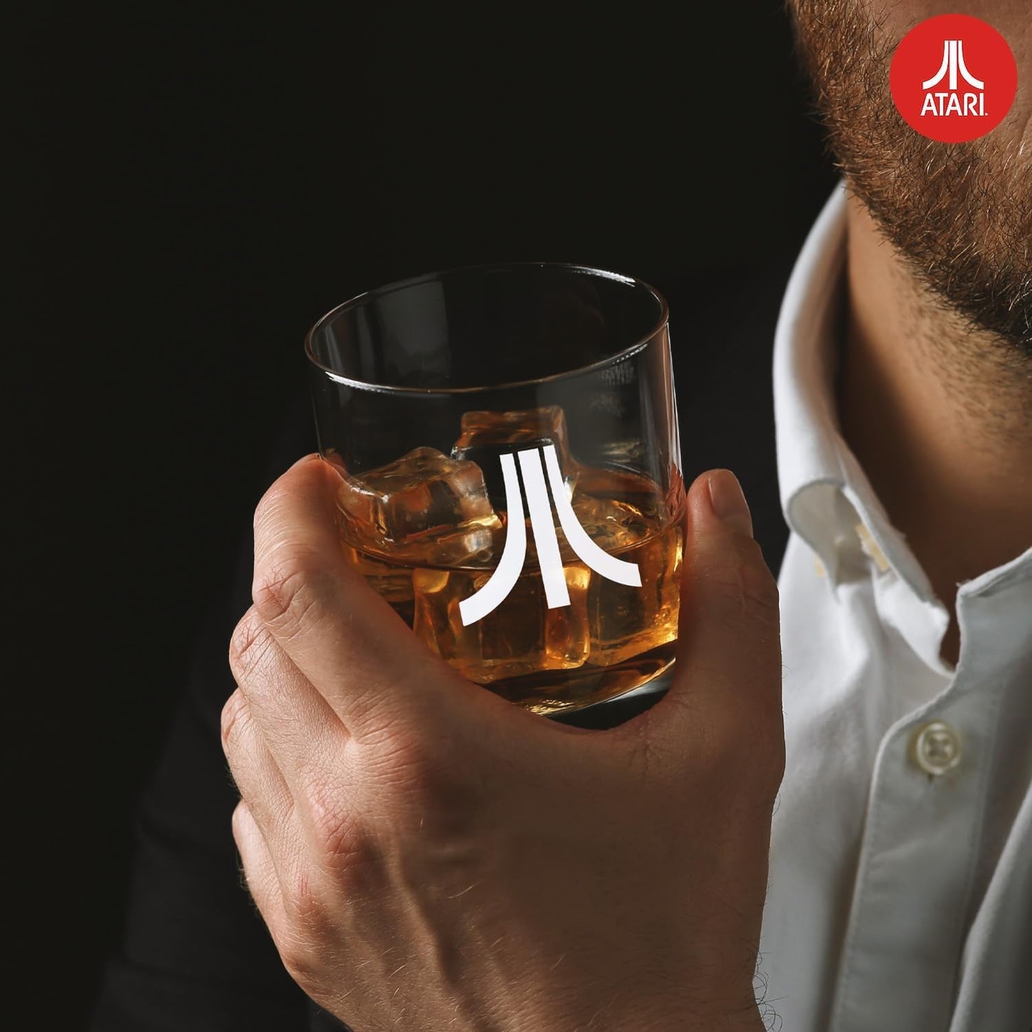 Atari Joystick Whiskey Decanter Set 750ml with 2 Glasses & Tray Retro Gift