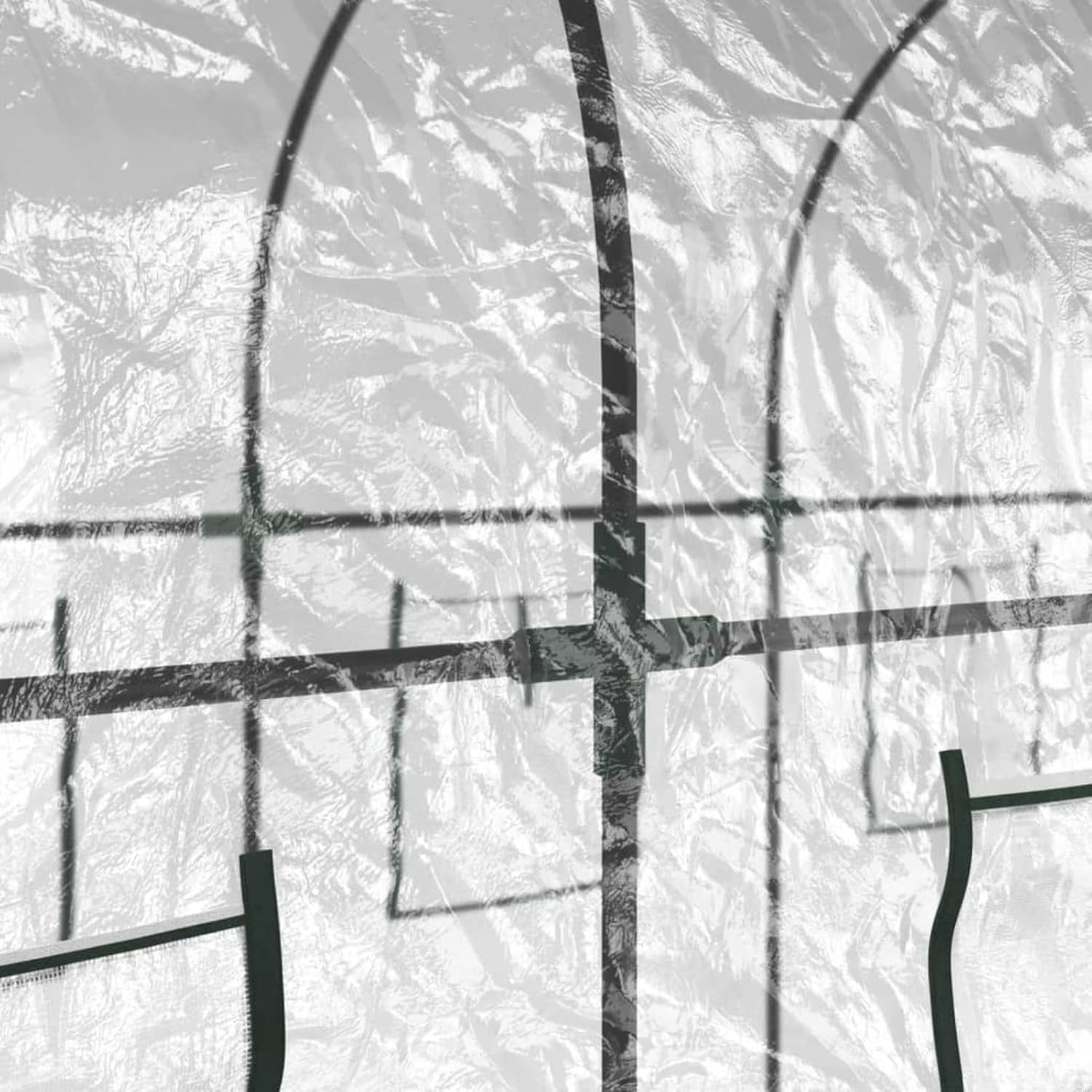 Large Walk-In Garden Greenhouse 160x400x190cm PVC Frame Outdoor Tunnel