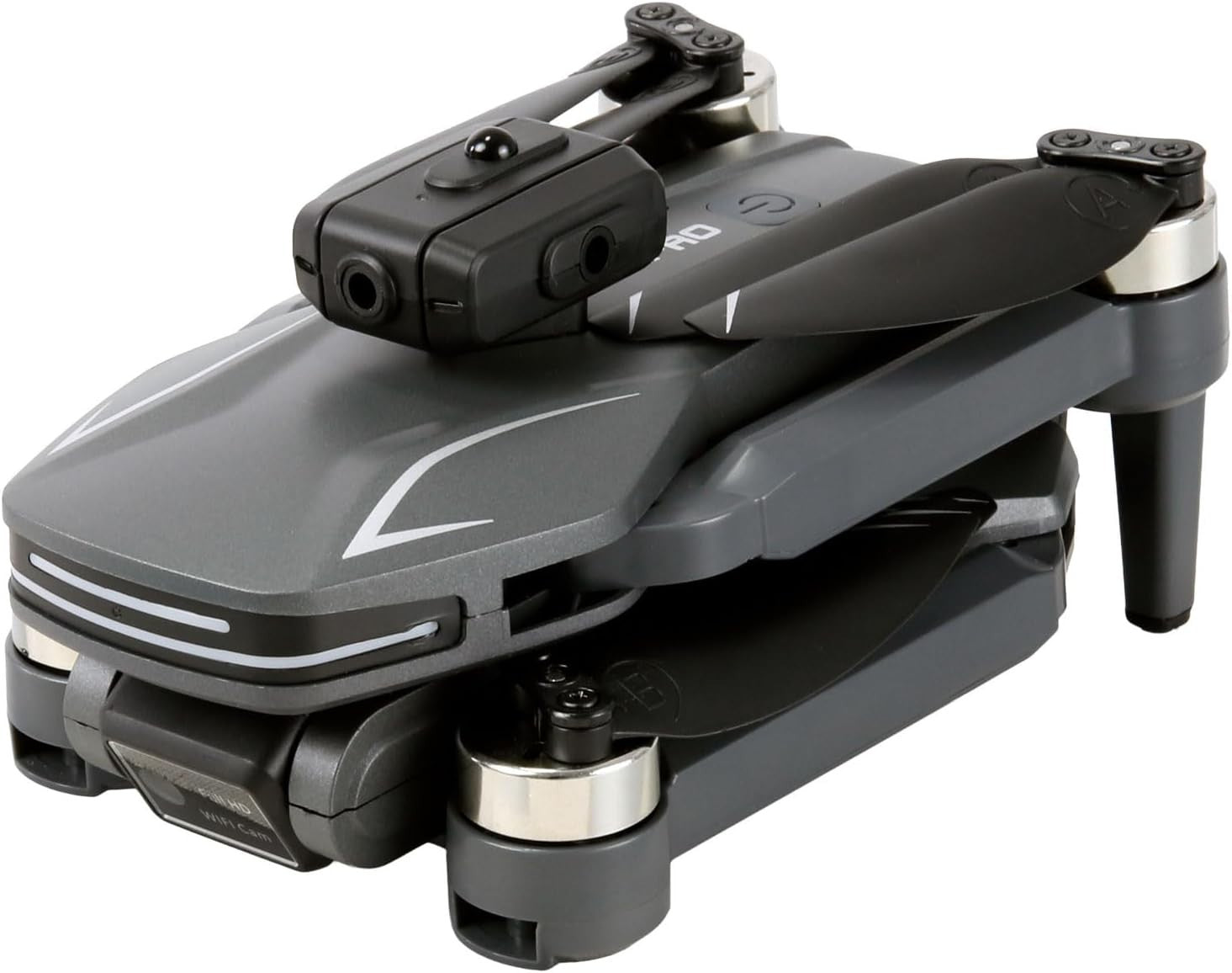 Compact Grey Drone with Camera WiFi Control Lightweight Design for Adults