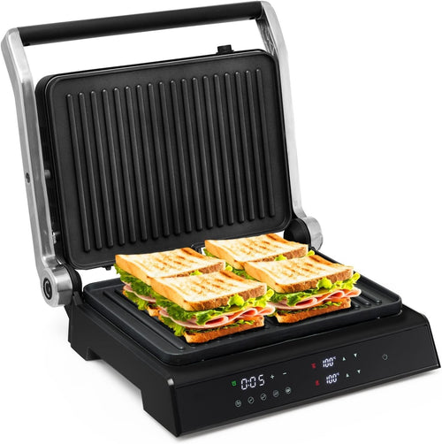 3-in-1 Panini Press Grill LED Touch Non-Stick Adjustable Temperature