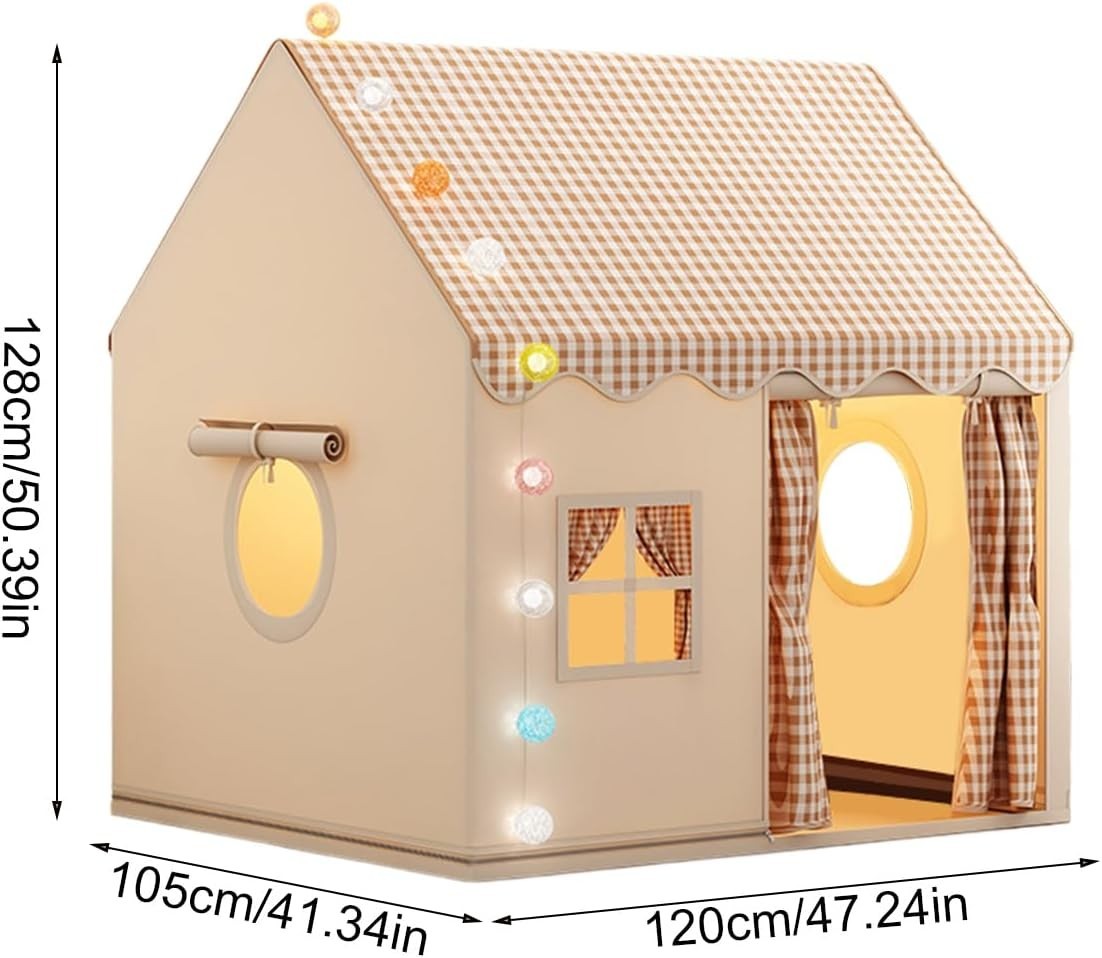 Large Princess Playhouse Tent Indoor Outdoor w Multi Colour Ball Lights