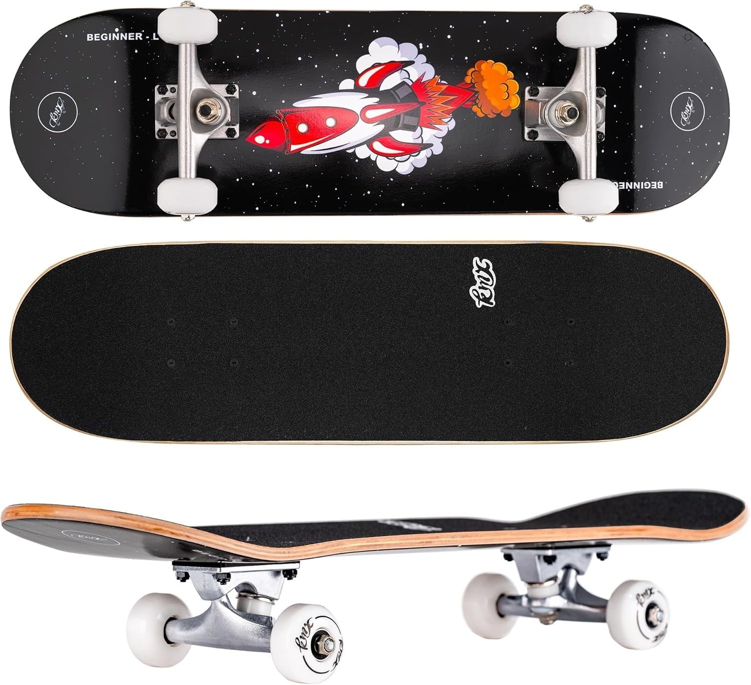 27.5in Beginner Cruiser Skateboard Complete 52mm Wheels ABEC-9