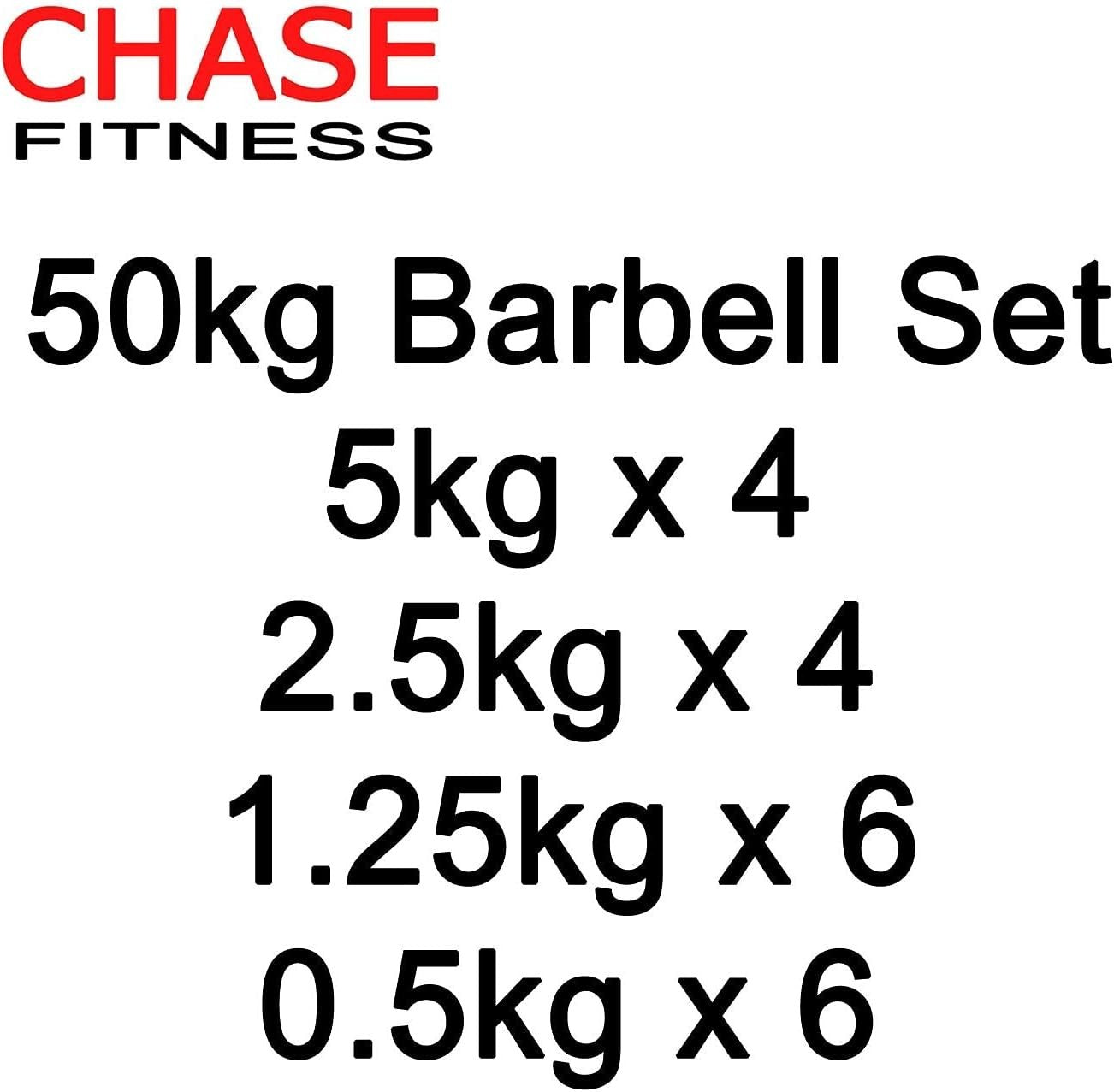 50KG Adjustable Barbell Dumbbell Weight Set Chrome Cast Iron Home Gym