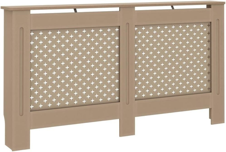 Modern Radiator Cover Cabinet 152x19x81cm MDF Wooden Heater Enclosure Brown
