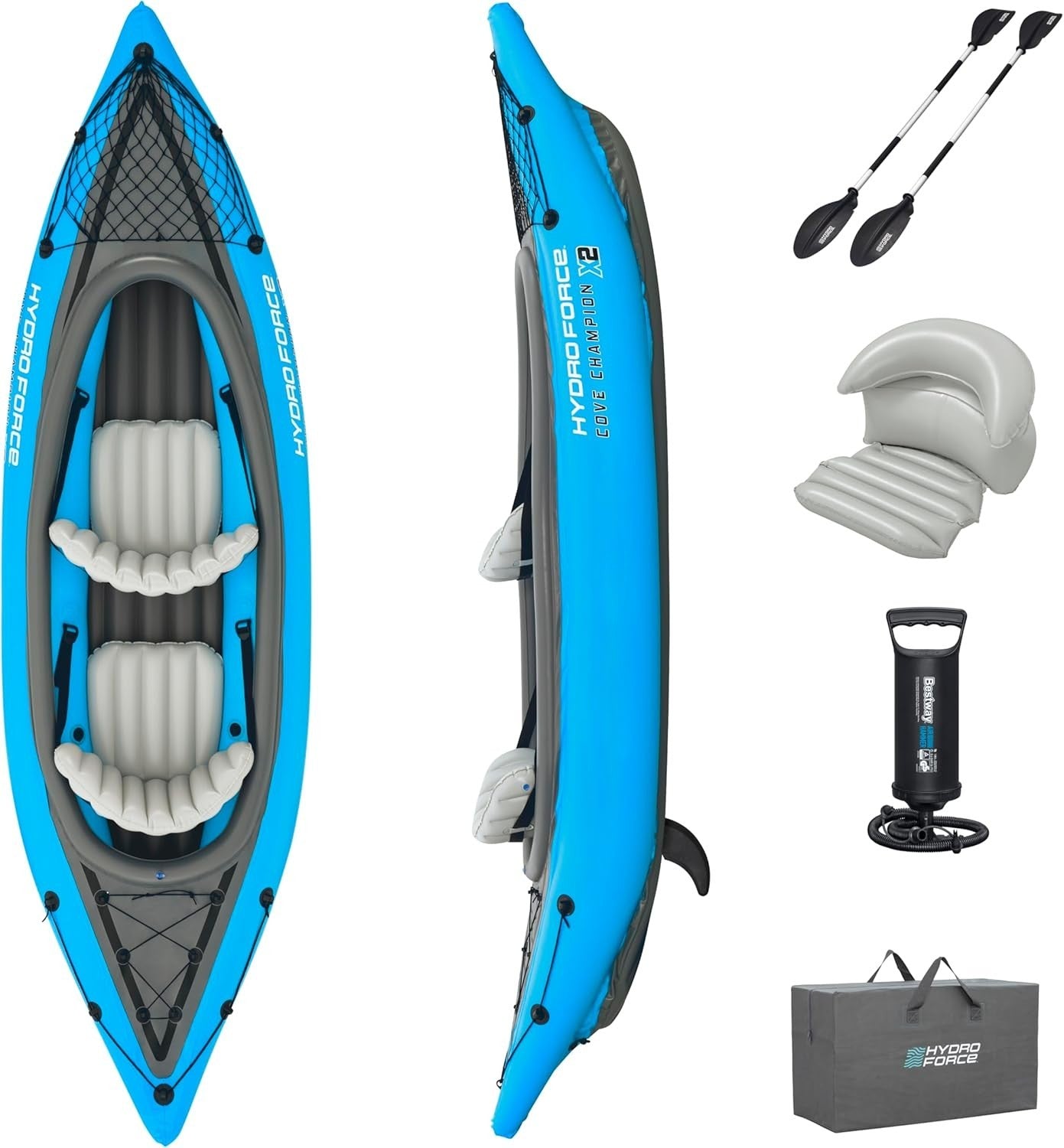 2 Person Inflatable Kayak Set w/ Paddles Pump Seats 10ft 10in