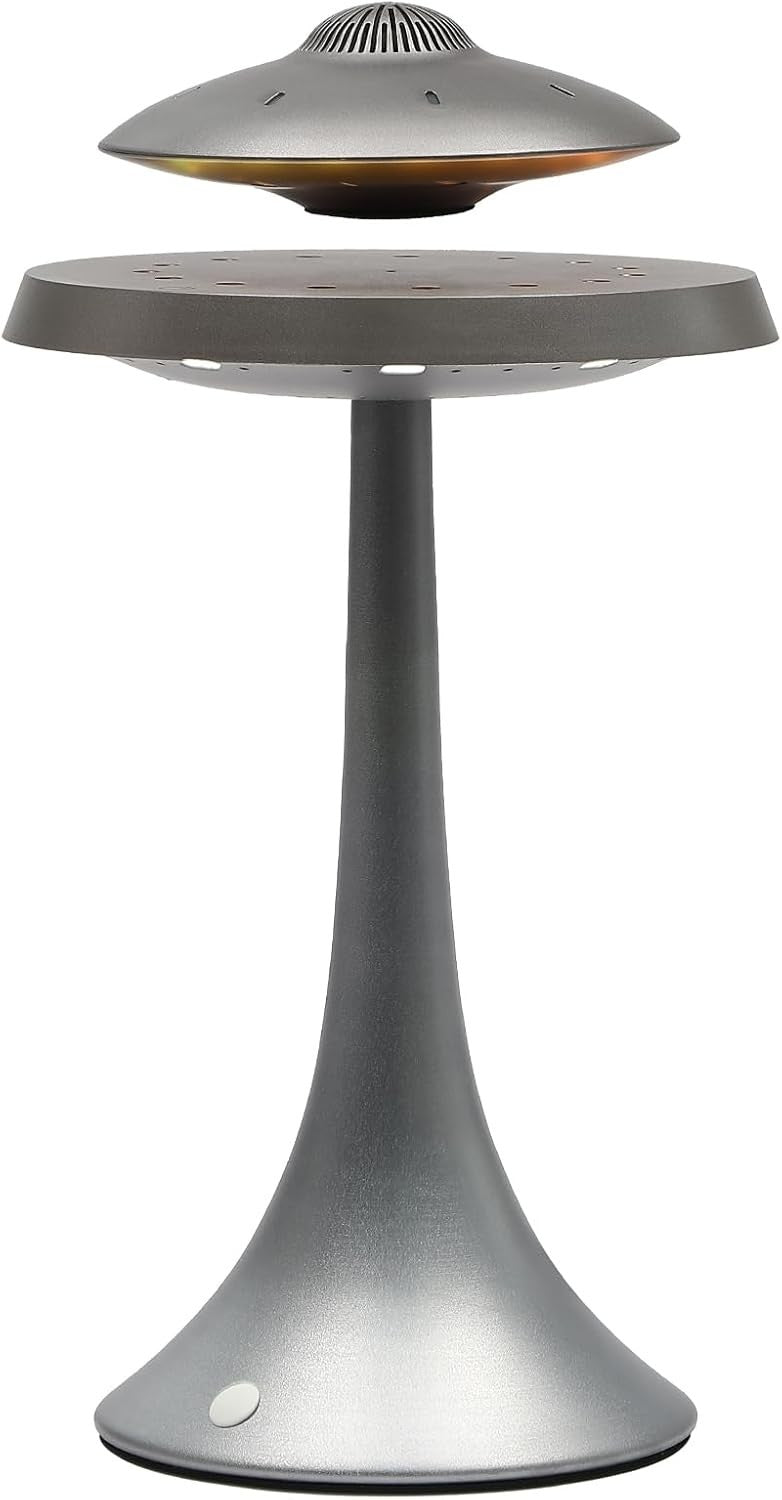 Magnetic Levitating Bluetooth Speaker Grey, Floating LED UFO 5W Stereo
