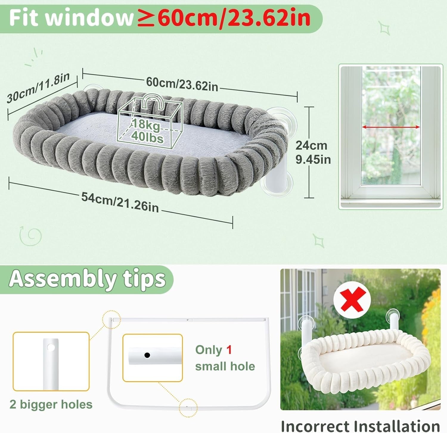 Cat Window Seat Hammock Foldable Suction Cup Perch Washable Cushion