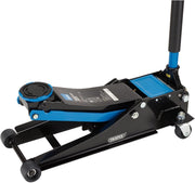 2.25 Ton Low Profile Trolley Jack Twin Piston Fast Lift 75–505mm Blue Heavy Duty