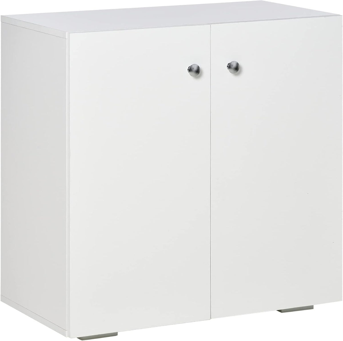 White Wooden Storage Cabinet 2 Door Sideboard Cupboard Bookcase Unit