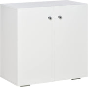 White Wooden Storage Cabinet 2 Door Sideboard Cupboard Bookcase Unit