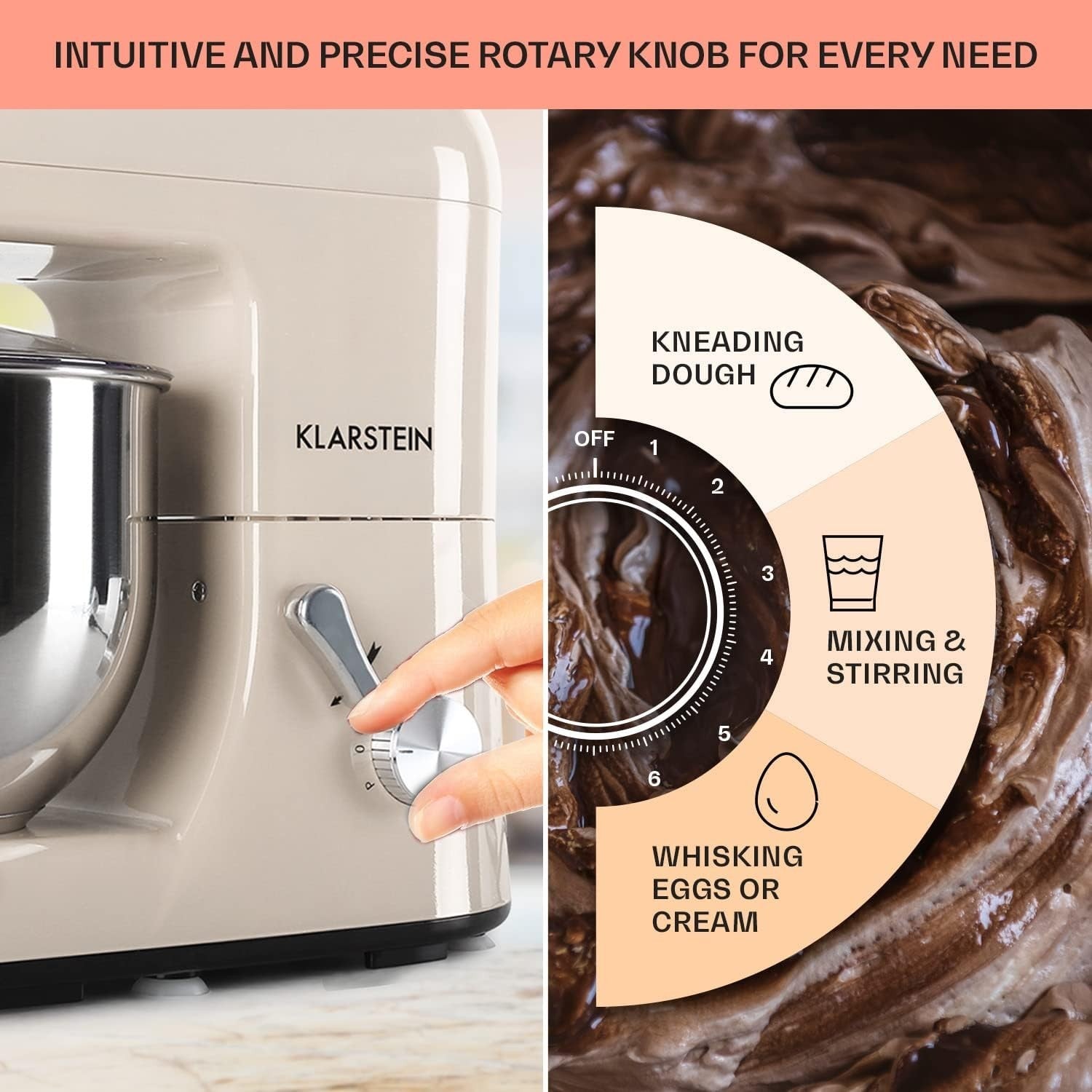 5L Stand Mixer 1800W Cake & Bread Maker 6 Speeds Planetary Rotation Cream