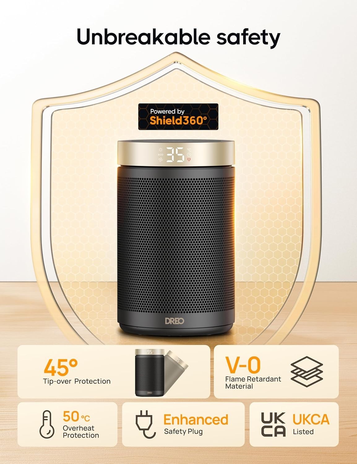 Smart 1500W Tower Heater – WiFi, Alexa, Silent, Timer & Thermostat