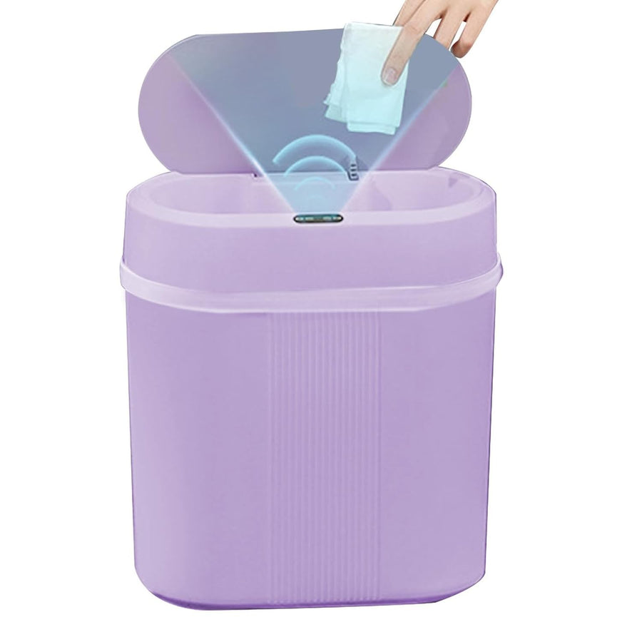 Automatic Touchless Trash Can Motion Sensor 28L Slim Purple