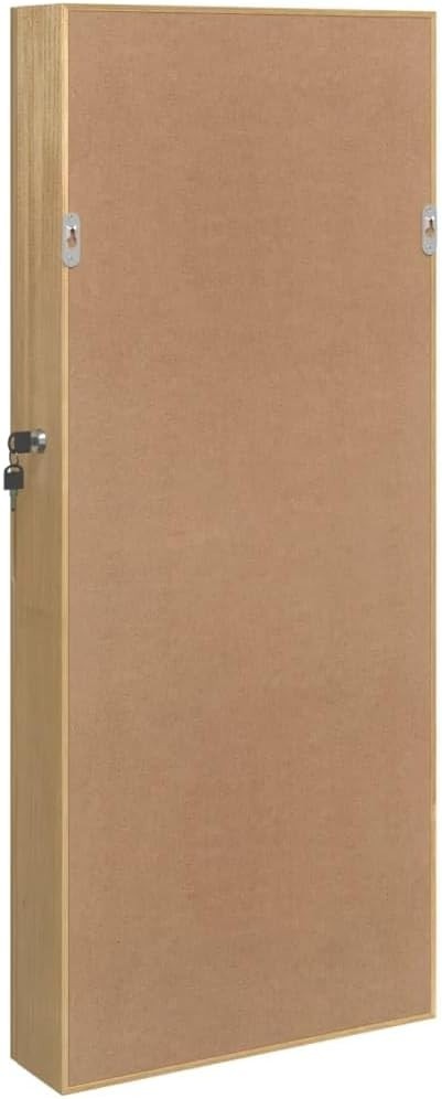 Wall Mounted Mirror Jewelry Cabinet Lockable Storage with Drawers 90cm