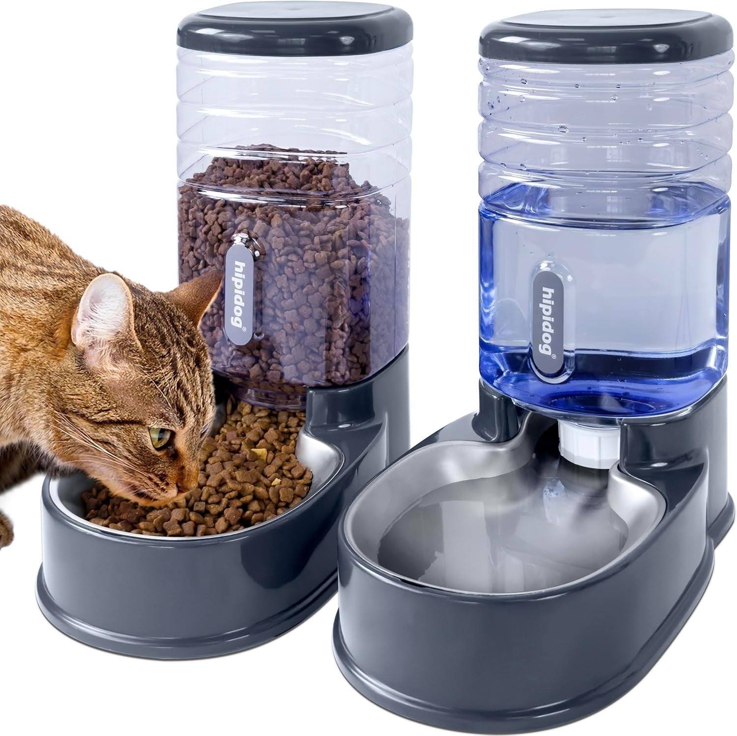 Gravity Pet Feeder & Water Dispenser Set 3.8L Stainless Steel Bowls
