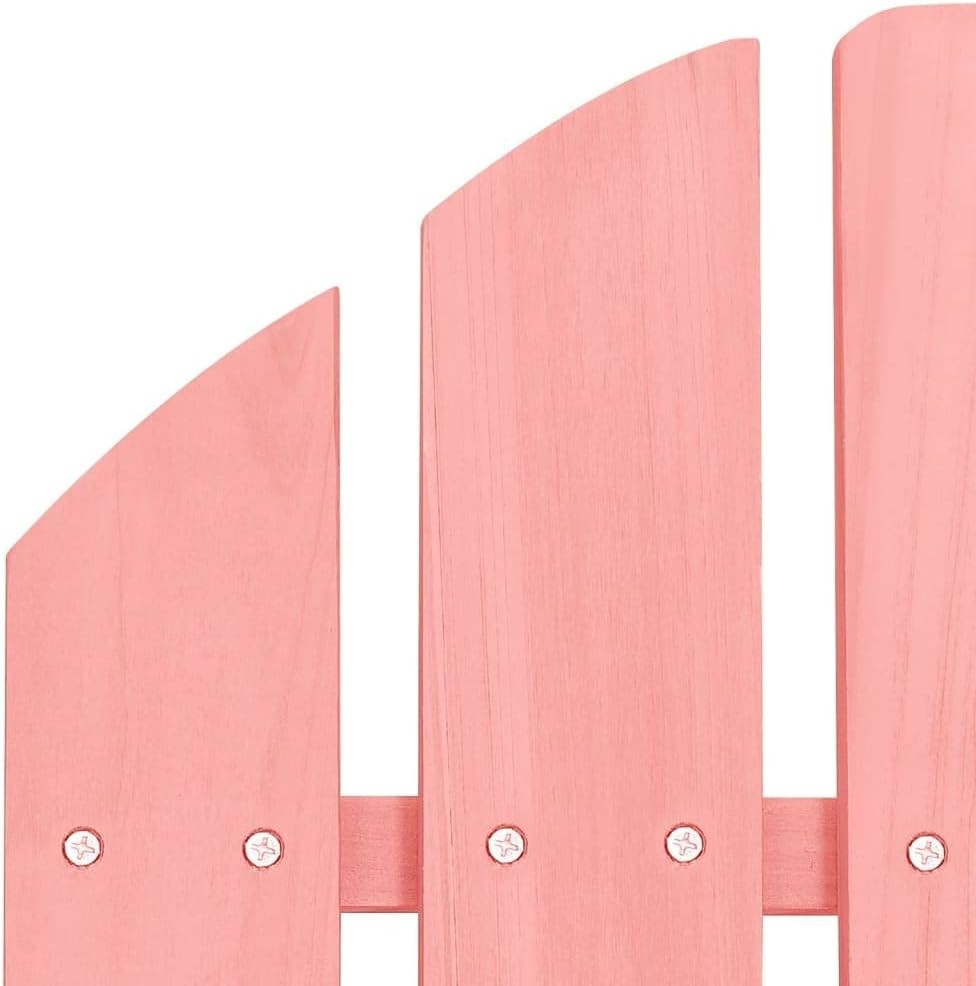 Pink Outdoor Wooden Rocking Chair, Ergonomic Seat, Weatherproof Comfort
