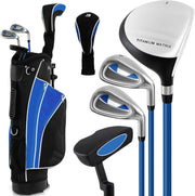 Kids Right Hand Golf Club Set Age 8–10 Fairway Irons Putter Stand Bag