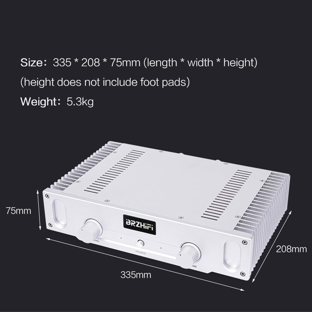 Class A Stereo Power Amplifier 20W x2 HiFi Home Audio Silver