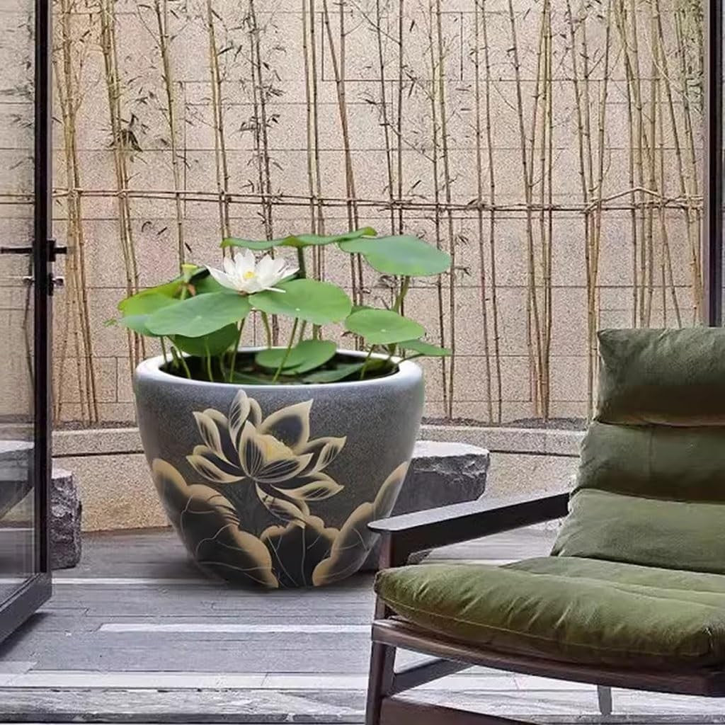 Ceramic Floor Fish Tank Turtle Pond Indoor Outdoor Flower Pot