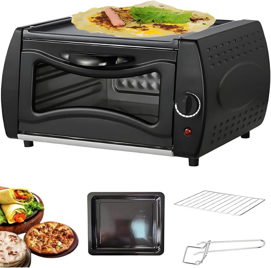 15L Electric Pizza & Tandoor Oven 1500W | 400°C Mini Countertop Chapati Maker