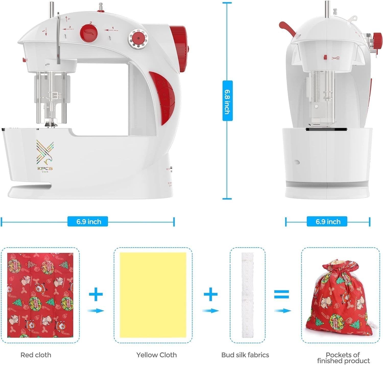 Mini Sewing Machine for Beginners Kids Portable Electric DIY Craft Kit
