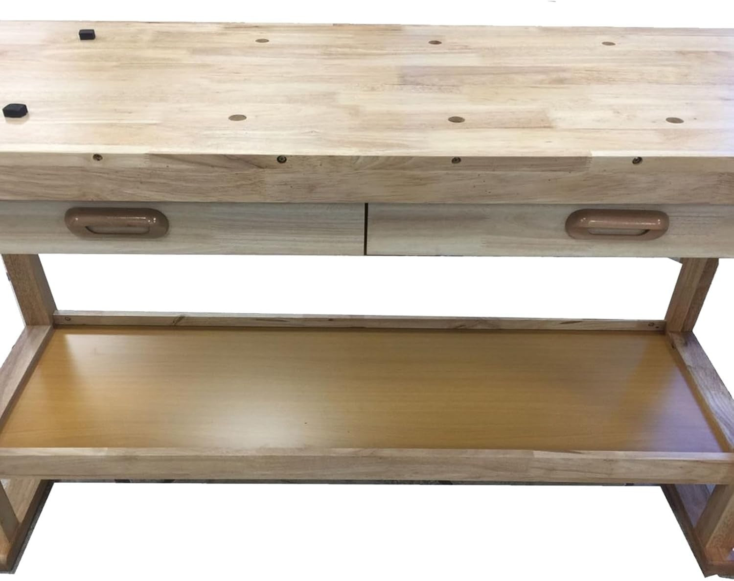Heavy Duty Hardwood Workbench 152cm Table 7" Vice Drawers Clamp Shelf Beech