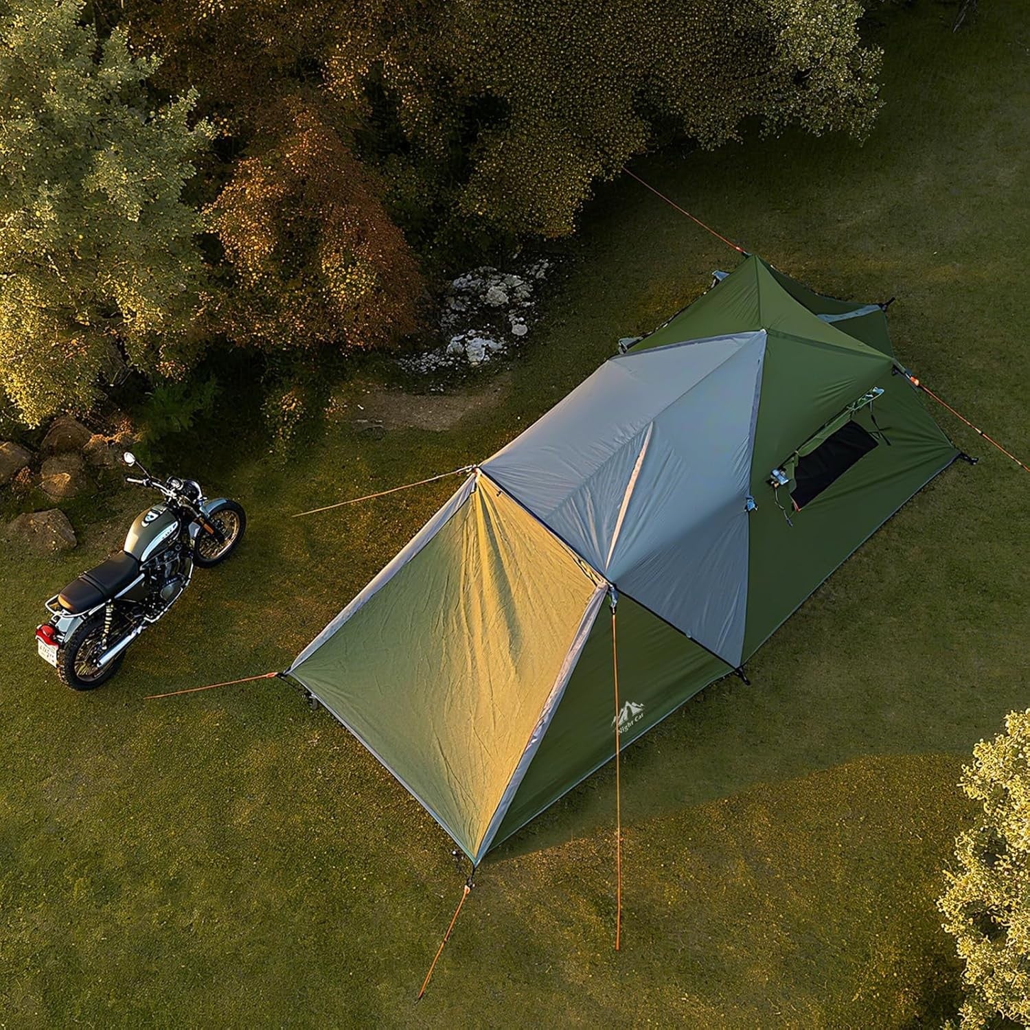 4 Person Pop Up Camping Tent Waterproof w/ Porch