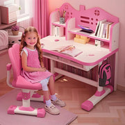 Adjustable Kids Desk & Chair Set w/ Storage Drawer & Ergonomic Support