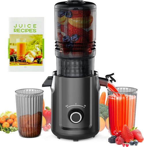 Cold Press Juicer 5.3in Wide Chute Whole Fruit Slow Masticating 300W Clean