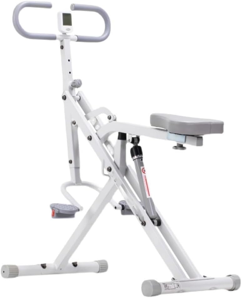 2 in 1 Squat Rowing Machine Foldable Fitness Trainer w/ LCD 12 Levels