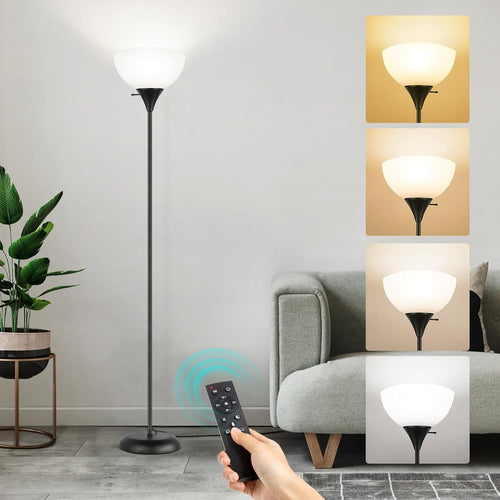 LED Uplighter Floor Lamp Remote Dimmable 3000–6000K Tall Standing Light