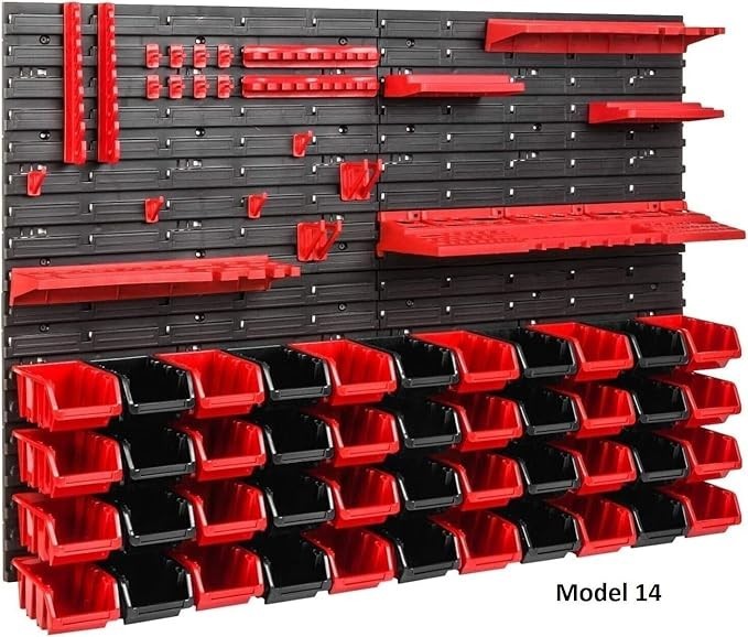 Wall Mounted Tool Peg Board Garage Workshop Organizer Storage Rack