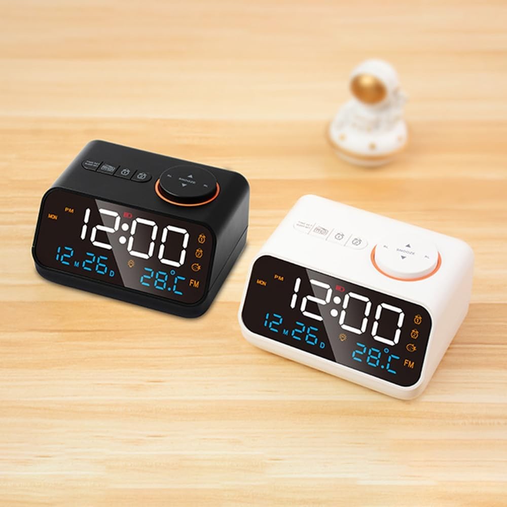 Large LED Digital Alarm Clock Dual Sleep Timer Sound Machine Dimmer
